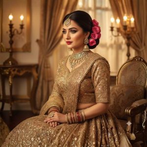 Dipped in gold and ready for forever. The regal South Asian bride. ✨